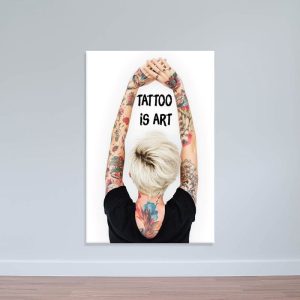 Tranh treo tường trang trí tiệm xăm tattoos ấn tượng, mạnh mẽ, cá tính, phù hợp với xu hướng
